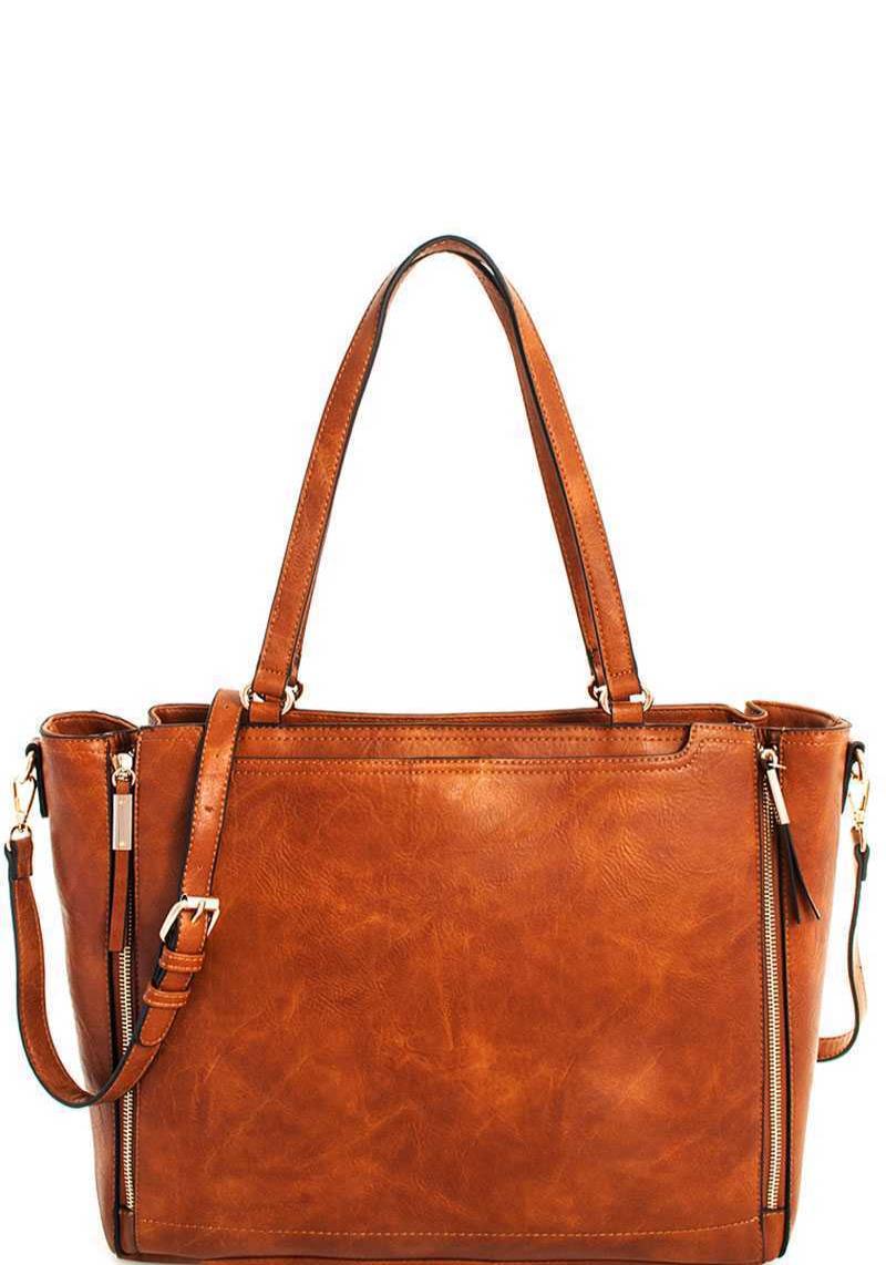 3IN1 FASHION CHIC EXPANDABLE SATCHEL SET WITH LONG STRAP