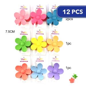 COLOR CHIC FLOWER HAIR CLAW CLIP (12 UNITS)