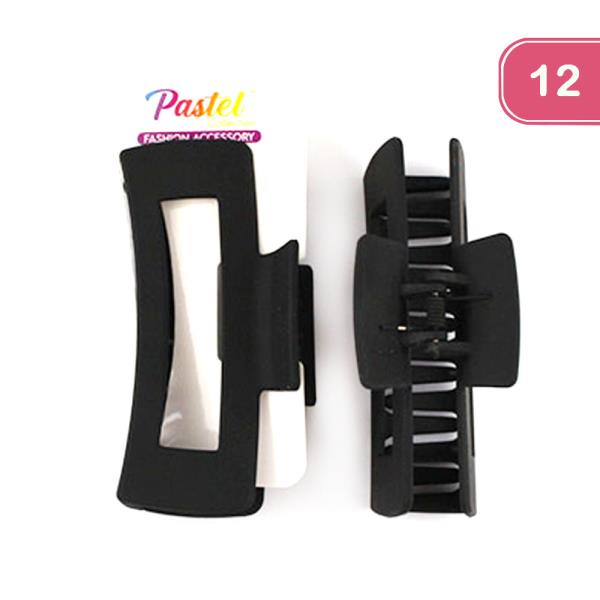 OPEN CURVE SQUARE HAIR CLAW CLIP (12 UNITS)