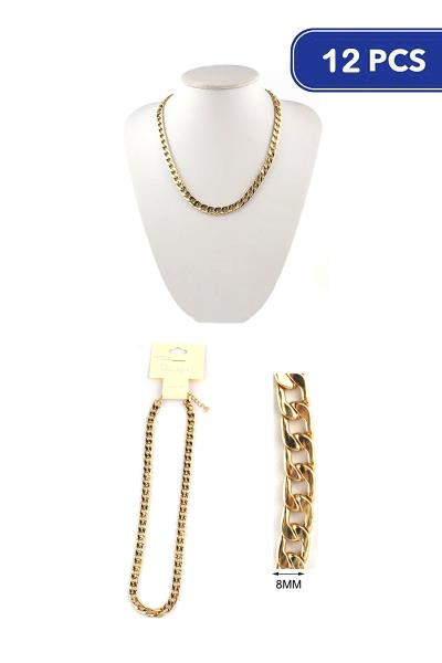 METAL CHAIN NECKLACE (12 UNITS)