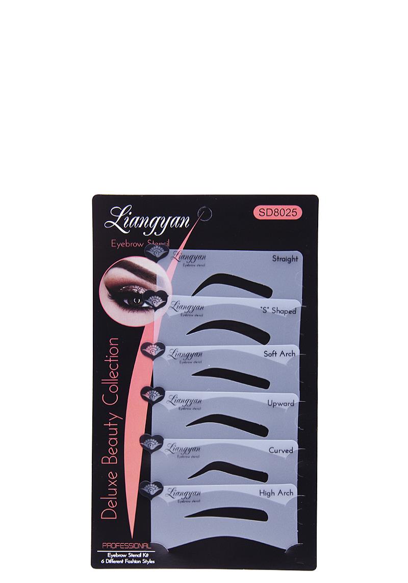 DELUXE BEAUTY COLLECTION 6 PC EYEBROW STENCIL SET (12U NITS)