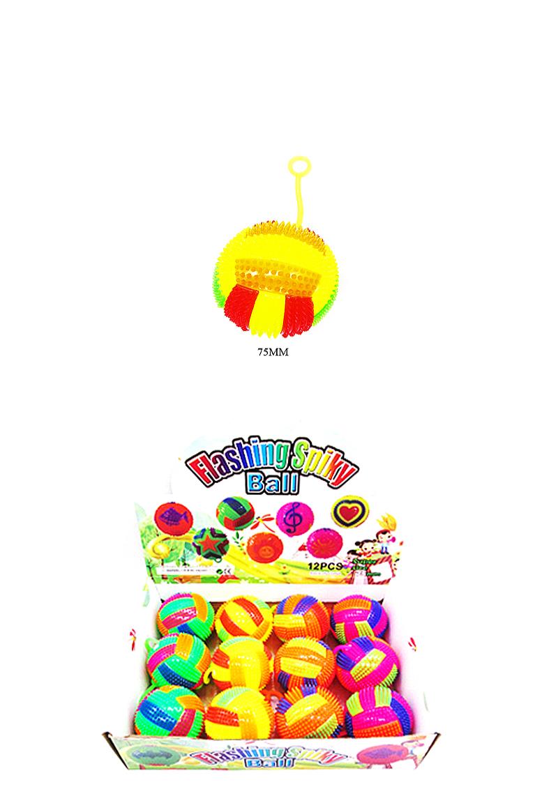 FLASHING SPIKY BALL DESIGN 12 PCS