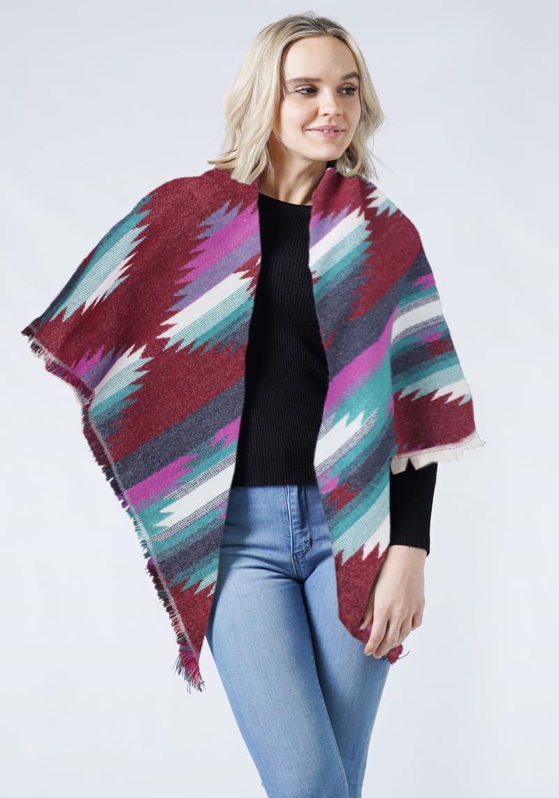 WESTERN JACQUARD BLANKET SHAWL