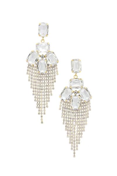 ELEGANT RHINESTONE DROP EARRING