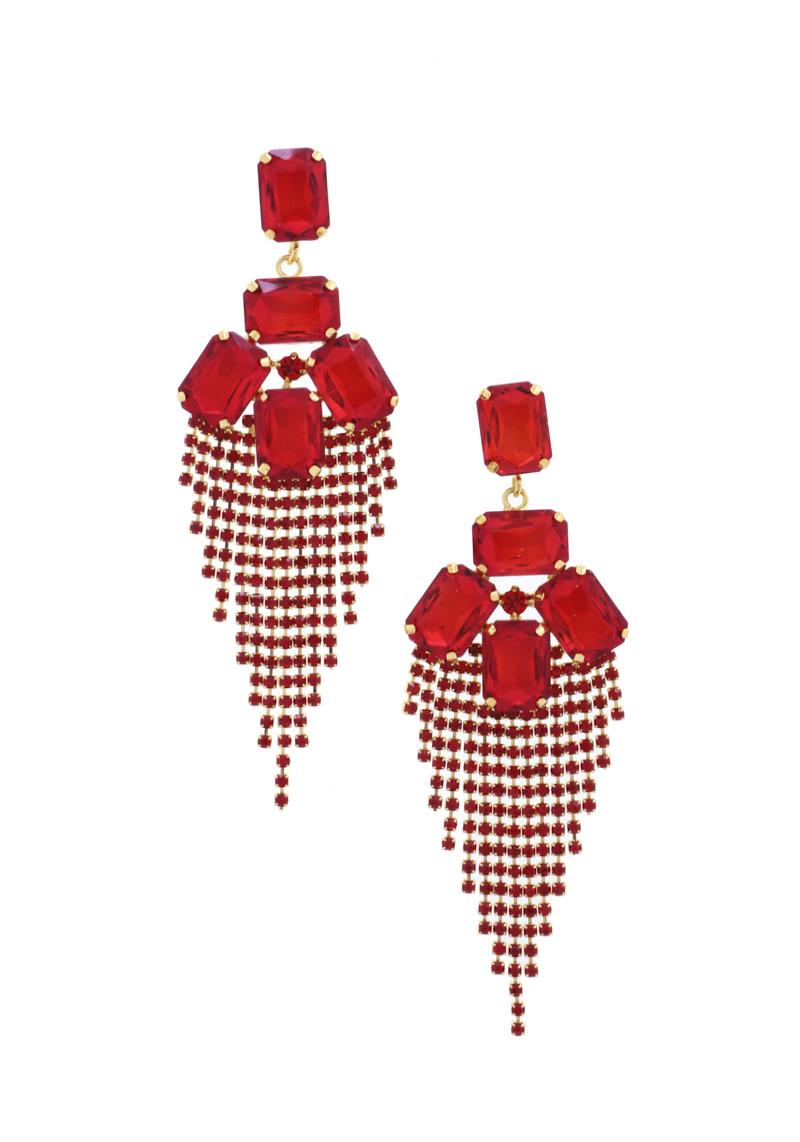 ELEGANT RHINESTONE DROP EARRING