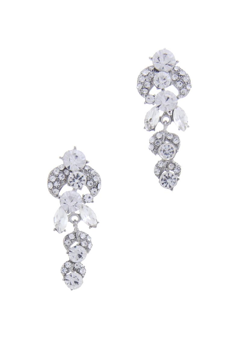 RHINESTONE POST DROP EARRING