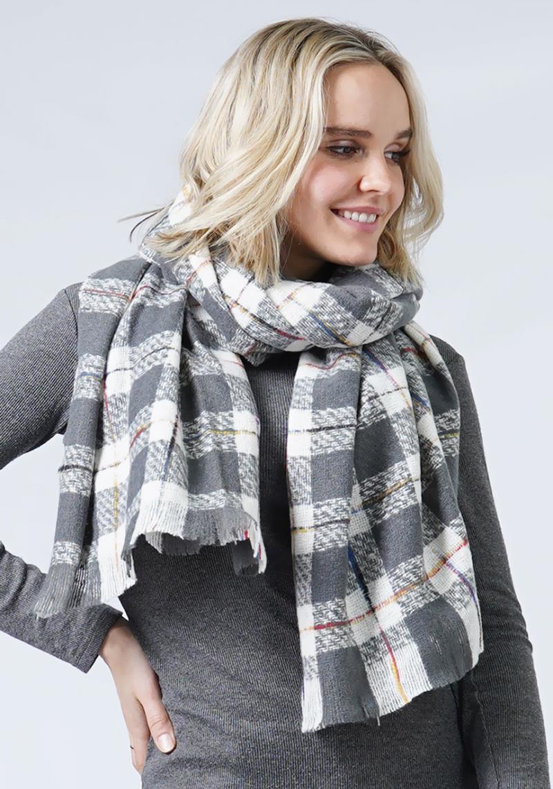 PLAID OBLONG SCARF