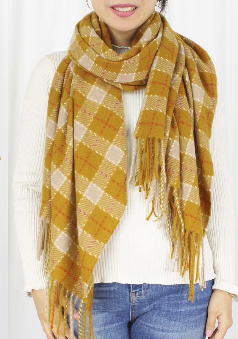 FASHION PLAID BLANKET SCARF