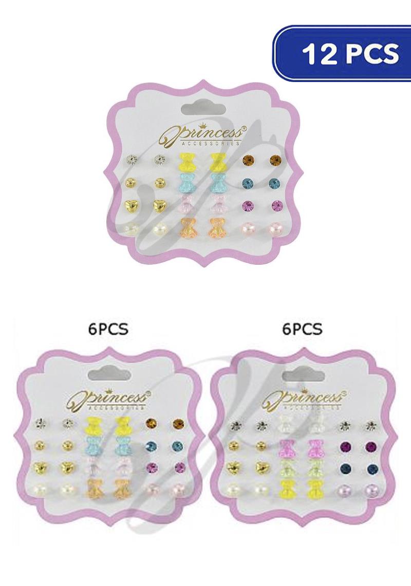 FASHION STUD EARRING 12 PAIR SET (12 UNITS)