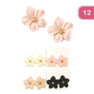 CHIC FLORAL EARRING (12 UNITS)