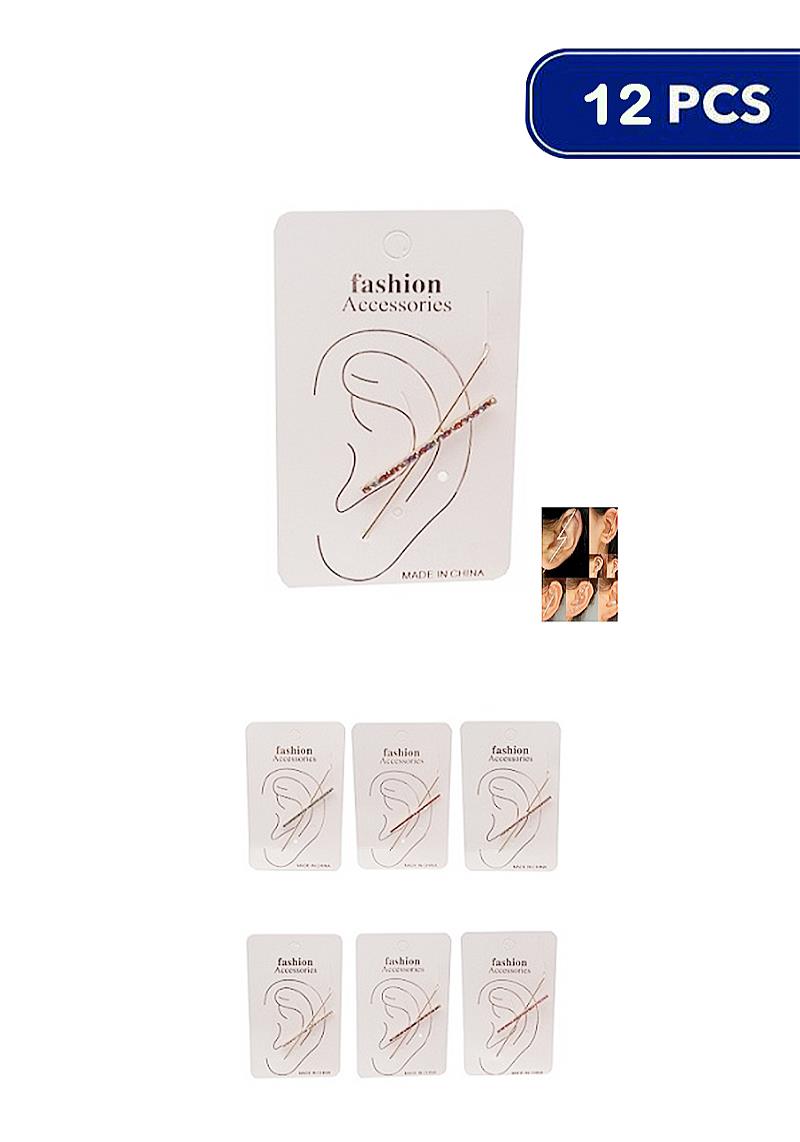 FASHION CUFF PIN EARRING (12 UNITS)
