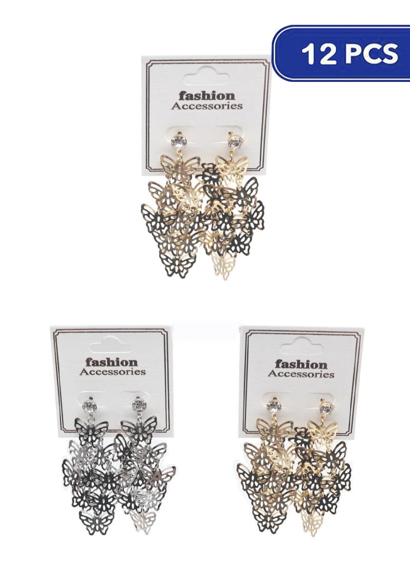 FASHION BUTTERFLY EARRING (12 UNITS)