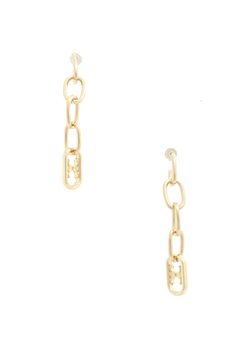 OVAL LINK DROP EARRING