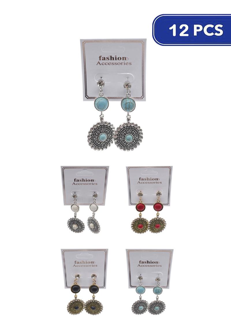 FASHION WESTERN STYLE DANGLE EARRING (12 UNITS)