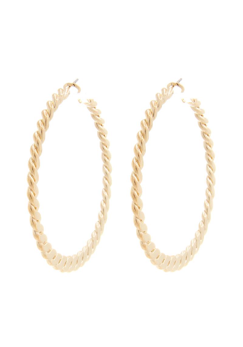 SODAJO ROPE METAL HOOP EARRING