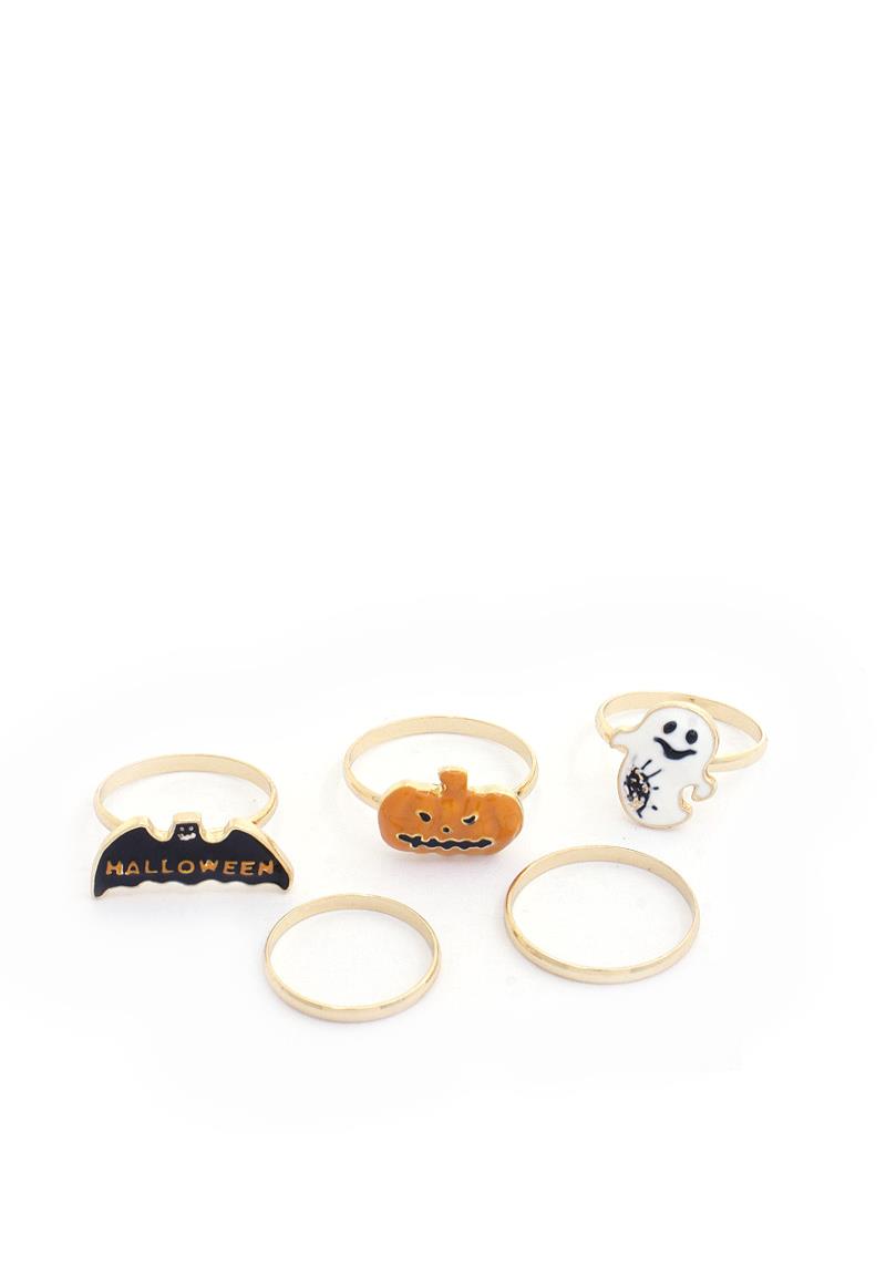 HALLOWEEN GHOST METAL RING SET