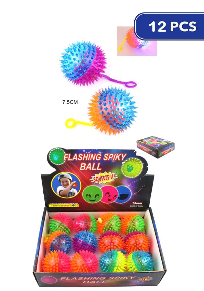 FASHION FLASHING SPIKY BALL (12 UNITS)