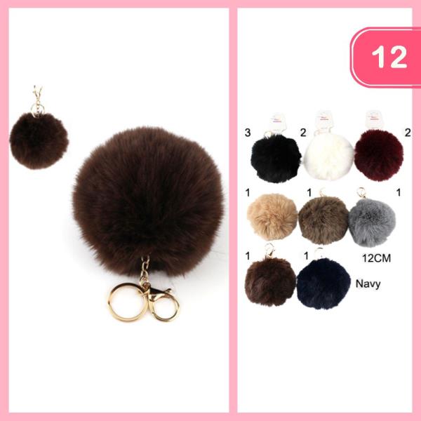 POM POM KEYCHAIN (12 UNITS)