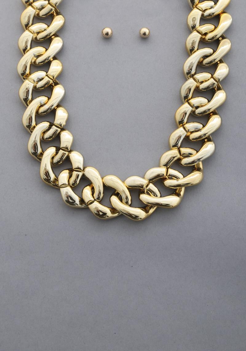 SQUARE LINK CCB NECKLACE