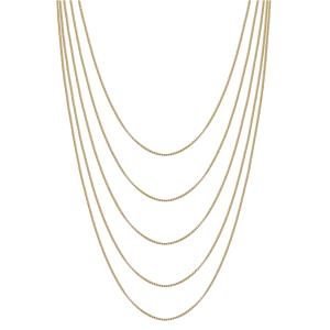 5 LAYERED METAL CHAIN NECKLACE