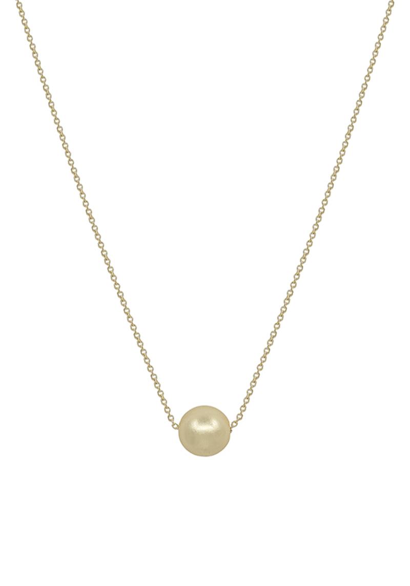 METAL CHAIN PEARL PENDANT NECKLACE
