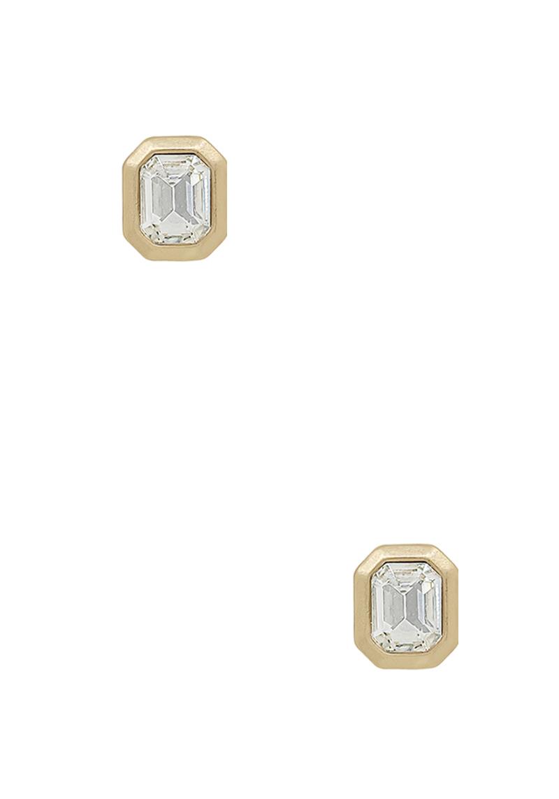 RECTANGLE SHAPED CRYSTAL STONE EARRING