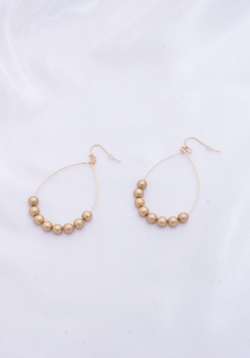BEADED TEARDROP DANGLE EARRING