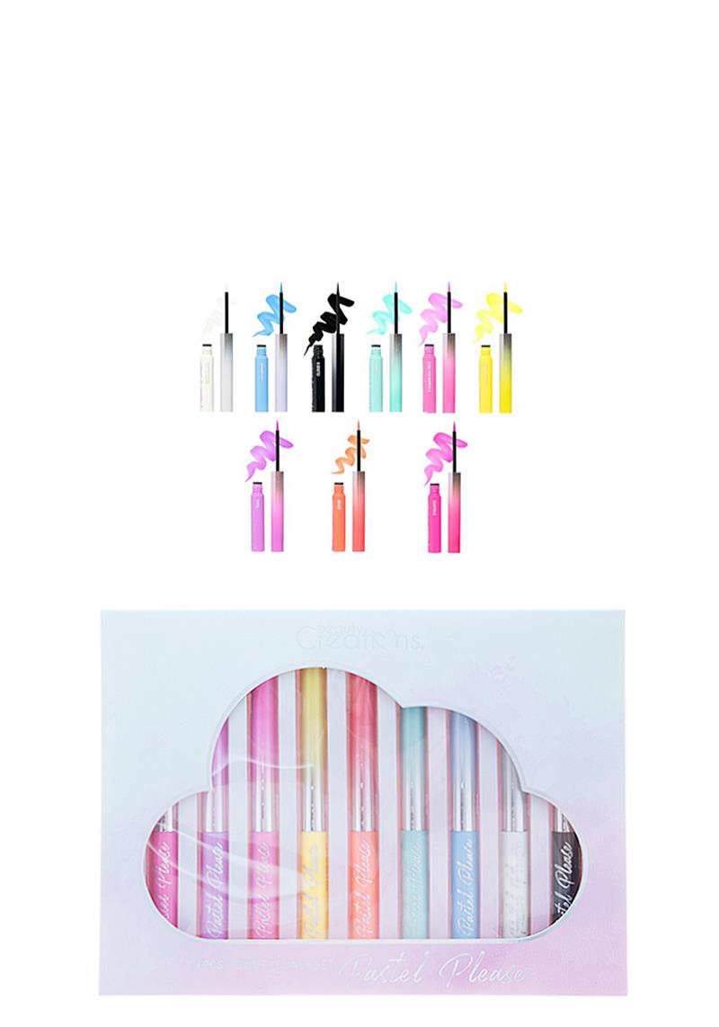 PASTEL PLEASE LIQUID EYELINER 9 PC SET