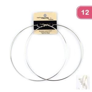 FASHION METAL HOOP EARRING (12 UNITS)