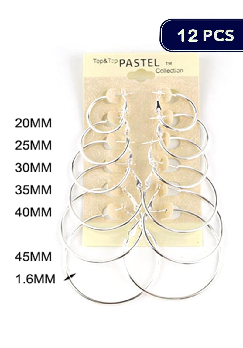 FASHION HOOP EARRING (12 UNITS)