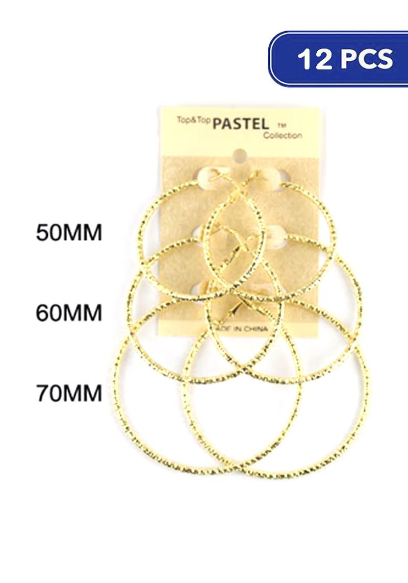 FASHION HOOP EARRING (12 UNITS)