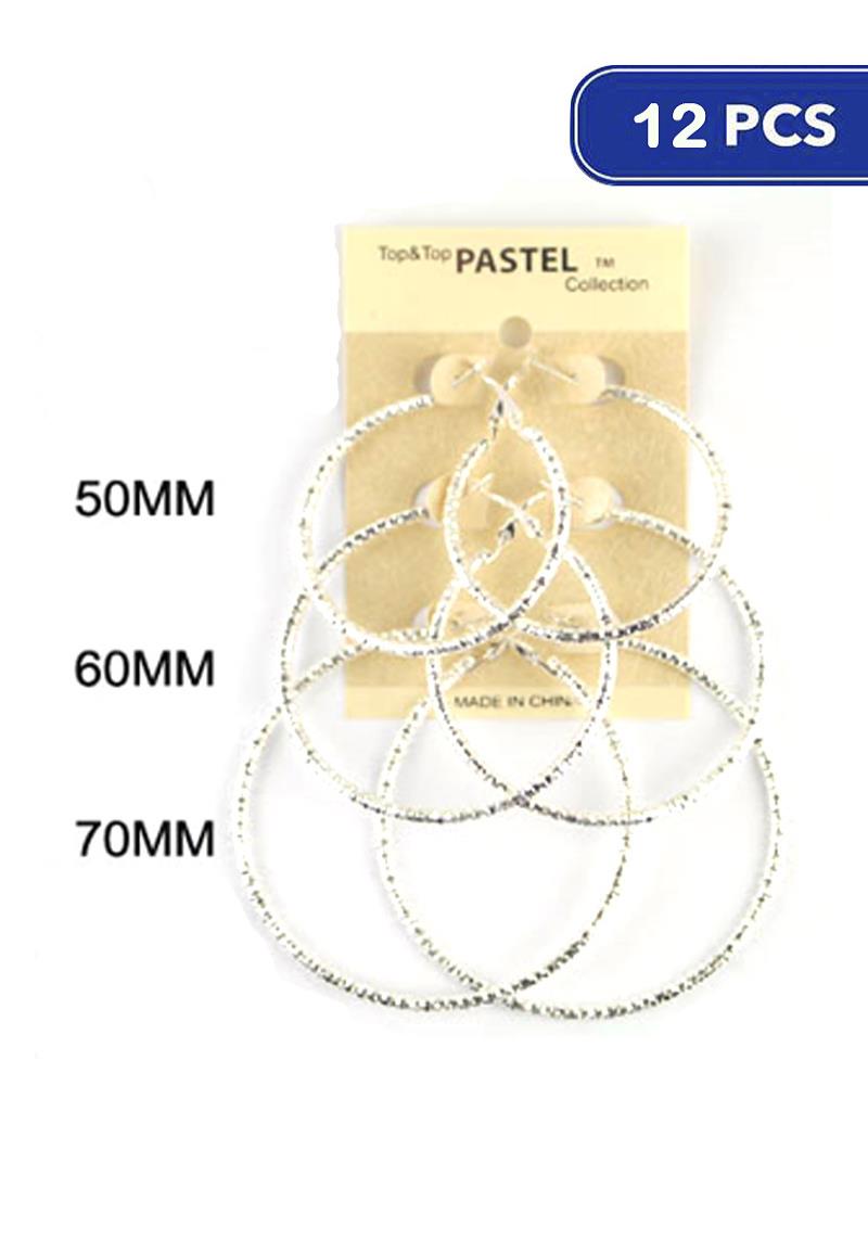 FASHION HOOP EARRING (12 UNITS)