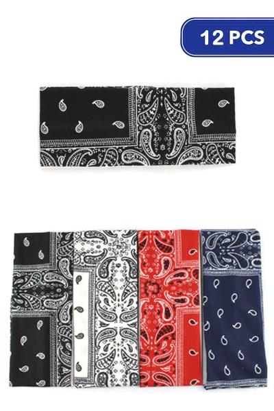 FASHION PAISLEY HEADWRAP HEADBAND (12 UNITS)