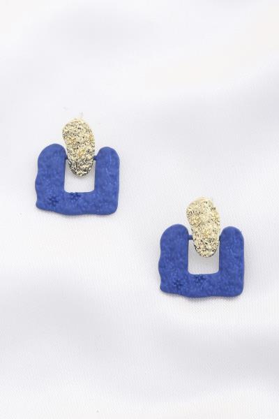 HAMMERED METAL DANGLE EARRING