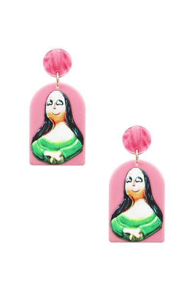 FASHION CHIC PORTRAIT CURVE SHAPE EARRING