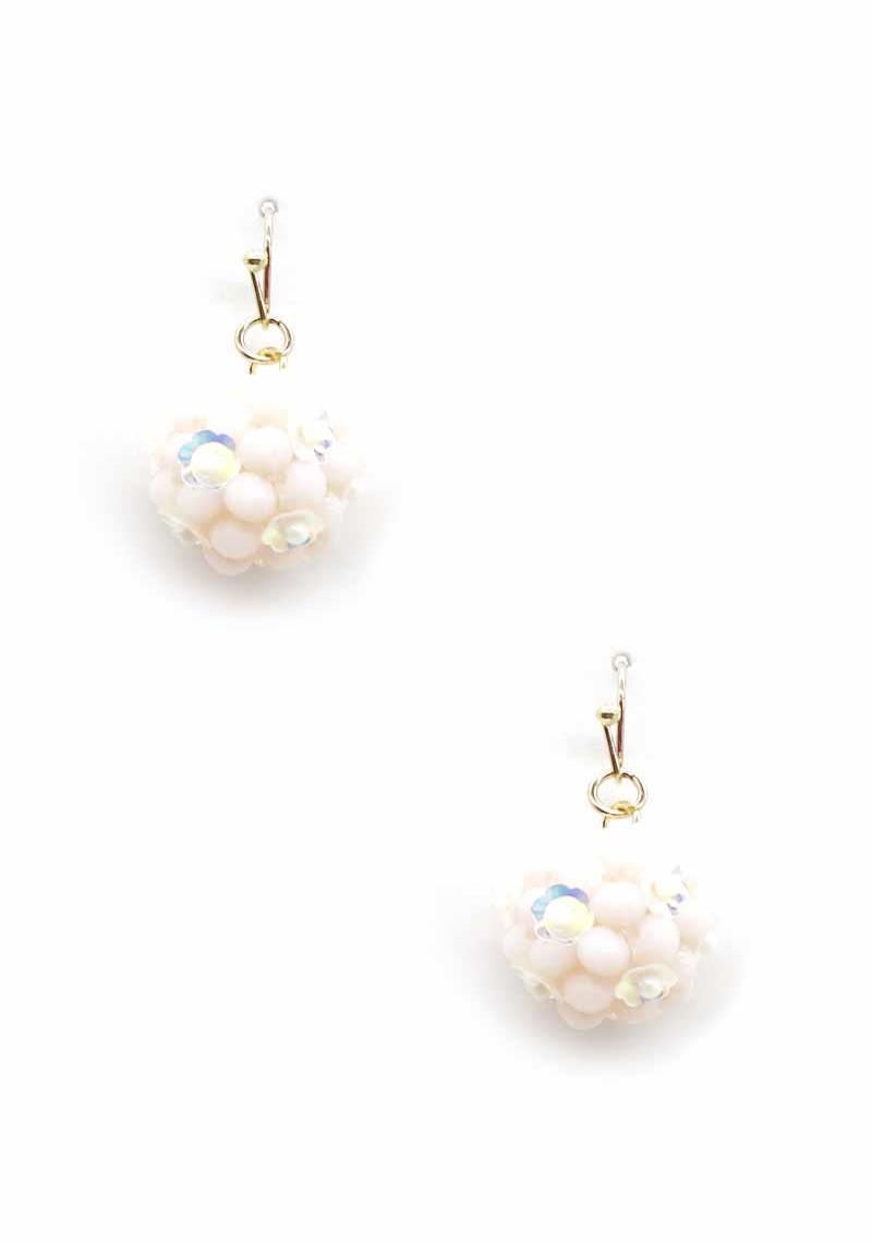 FLOWER BALL DANGLE EARRING
