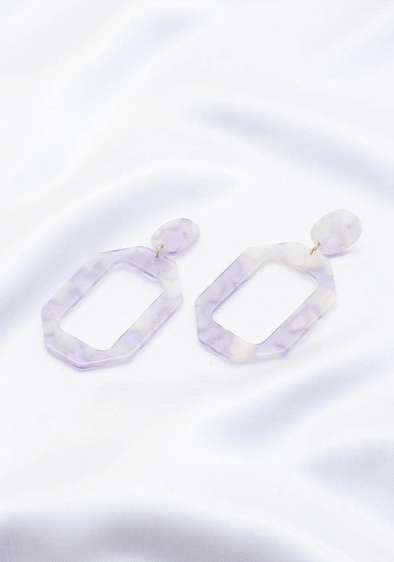 GEOMETRIC ACETATE DANGLE EARRING