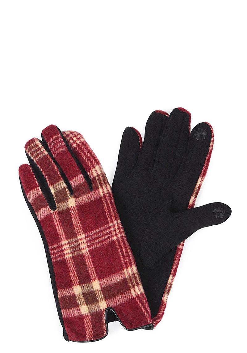 PLAID SMART TOUCH GLOVES