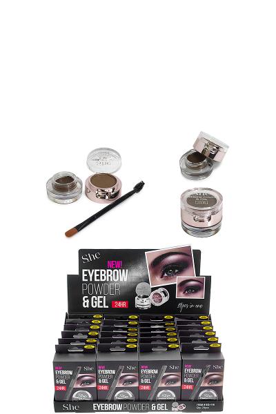 EYEBROW POWDER AND GEL 24 PCS