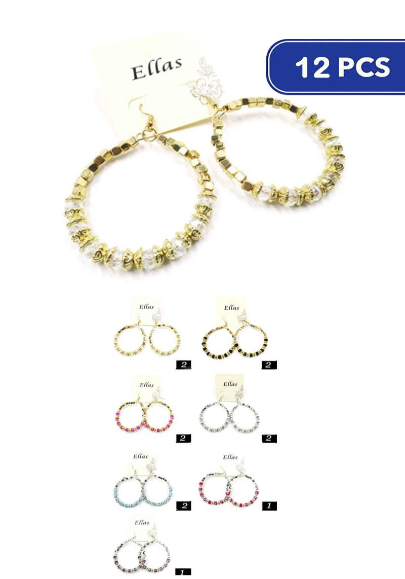 FASHION ROUND EARRING (12 UNITS)