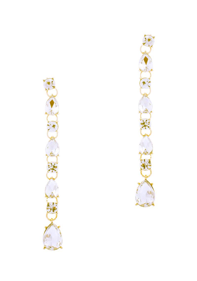 RHINESTONE DROP EARRING