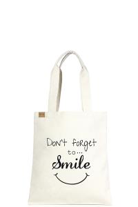 FASHION DON`T FORGET TO SMILE TOTE ECO BAG