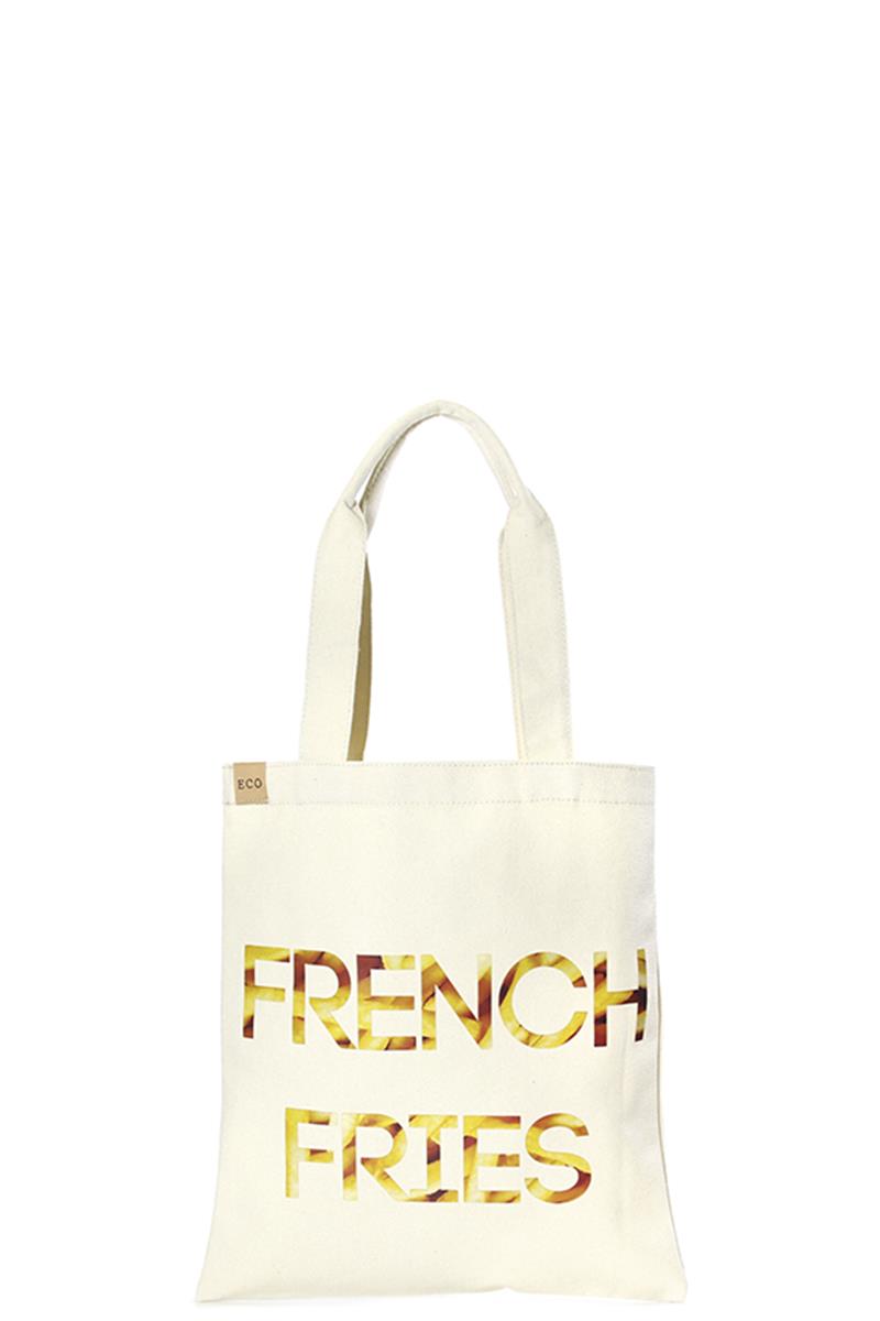 FRENCH FRIES PRINT TOTE BAG
