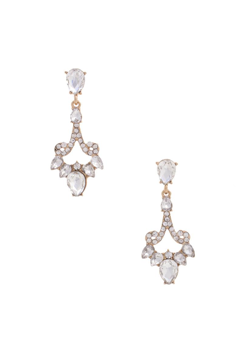 RHINESTONE DANGLE EARRING