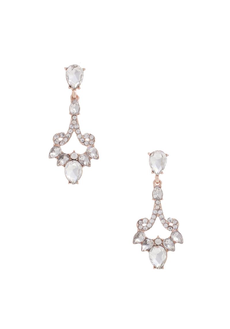 RHINESTONE DANGLE EARRING