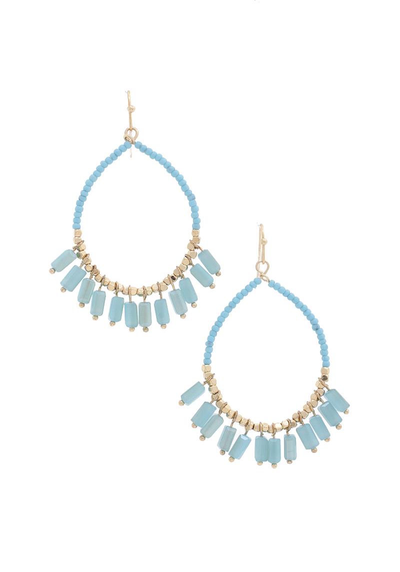 TEARDROP BEADED EARRING