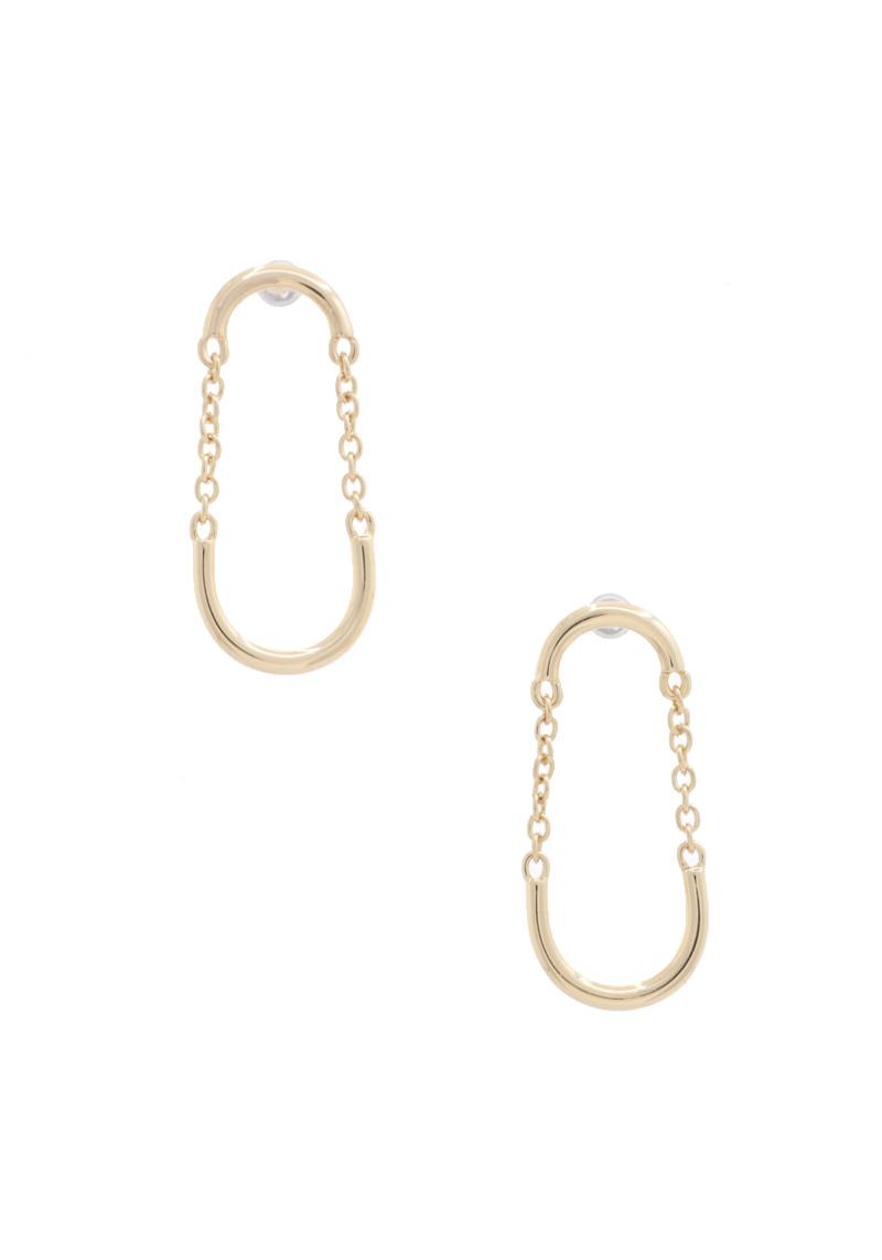 OVAL CHAIN POST EARRING