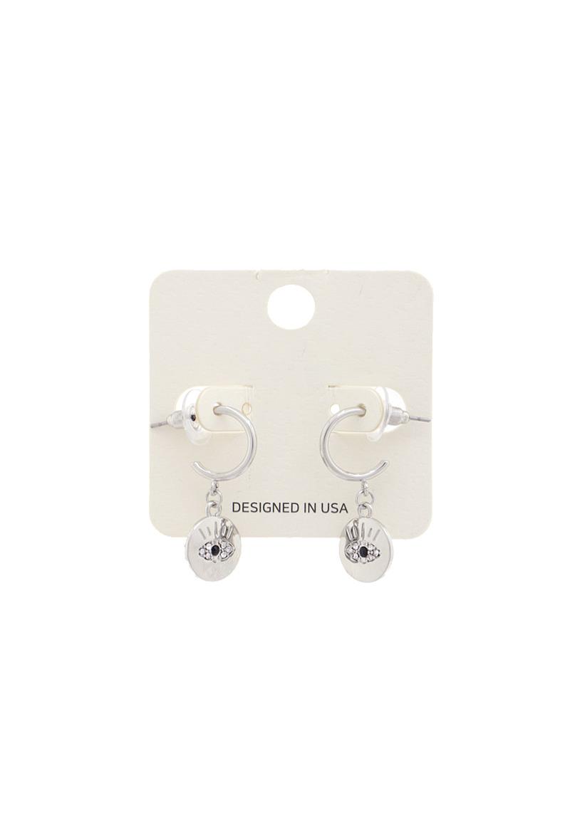 EYE DISC METAL EARRING