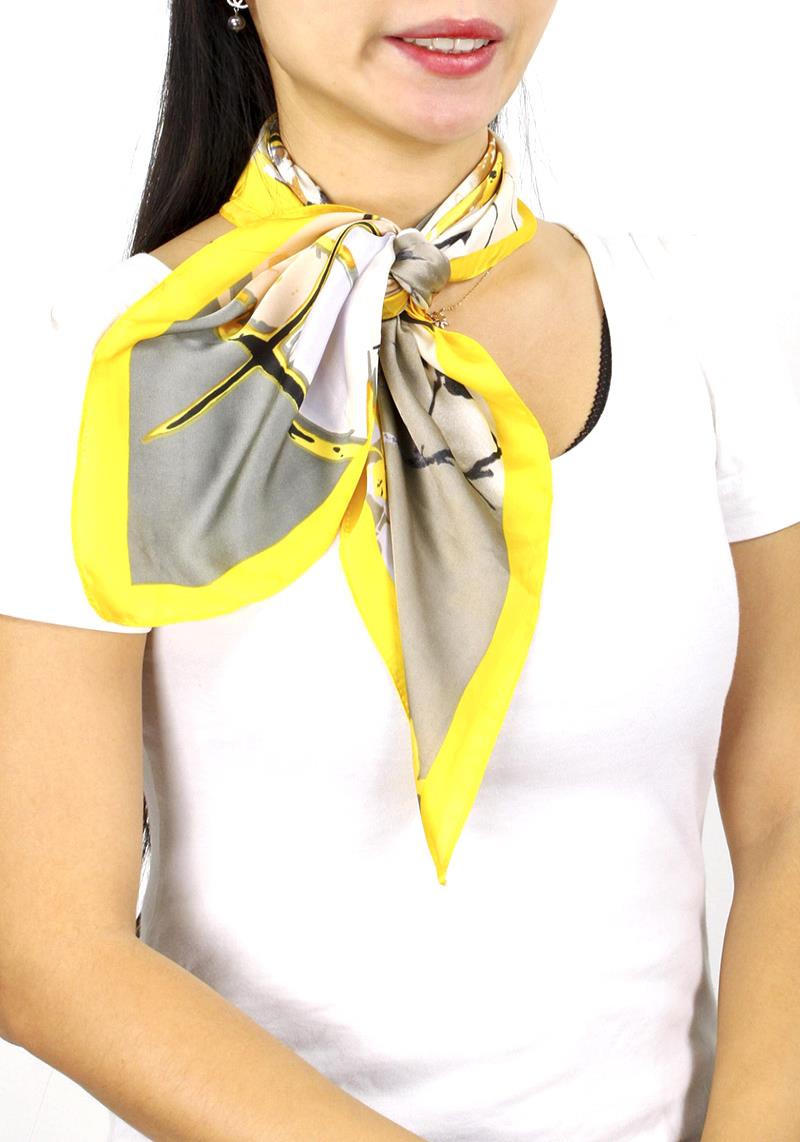SOFT SILK LEAF DESIGN SCARF