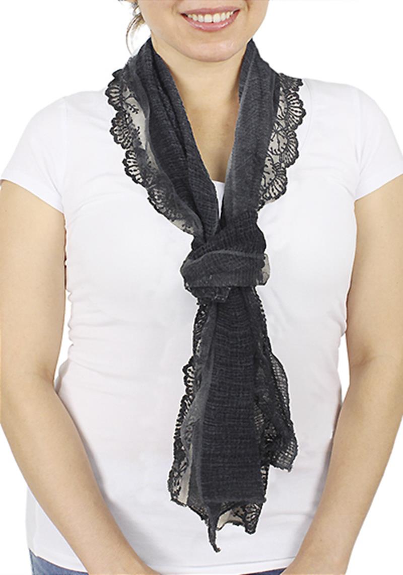 FASHION TULLE RACE SKINNY SCARF